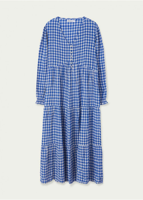 Bruna long check dress