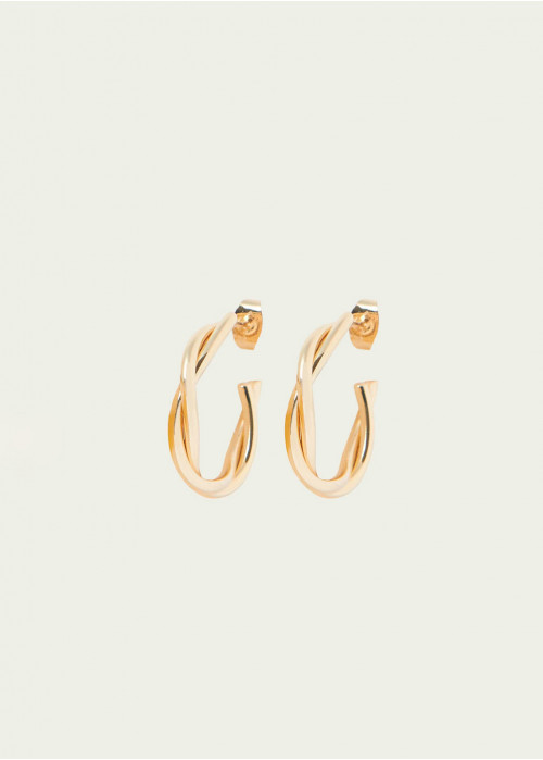 Intertwined hoop earrings