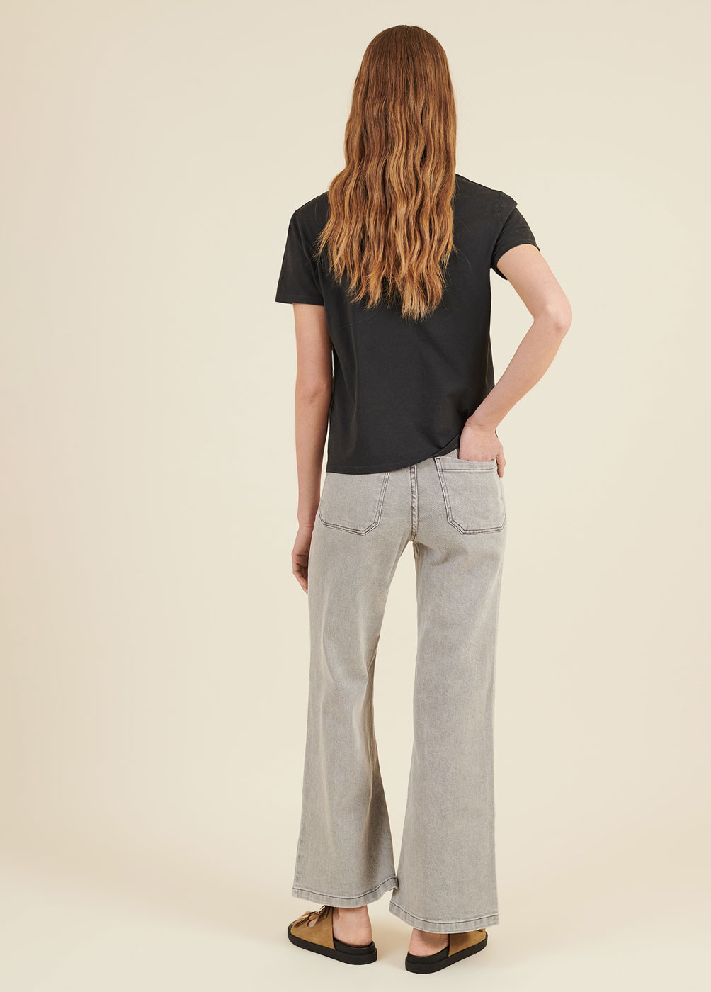 JANETTE PALAZZO JEANS WITH FRONT POCKETS