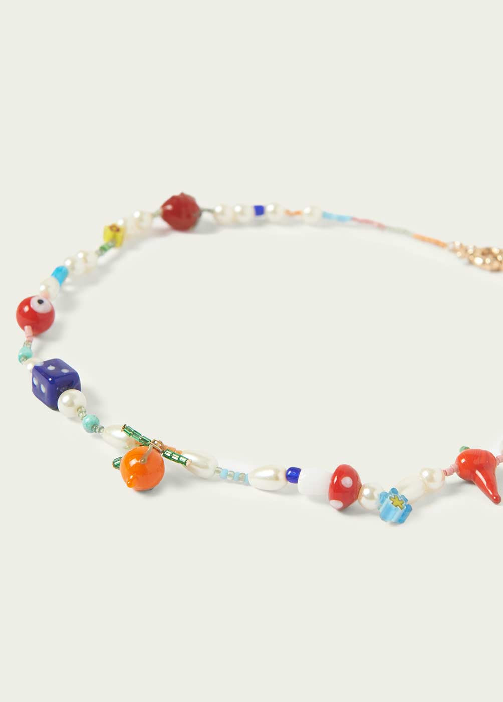 GLASS-BEADED NECKLACE