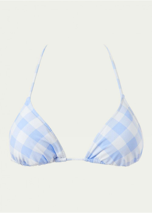 Vichy triangular bikini top