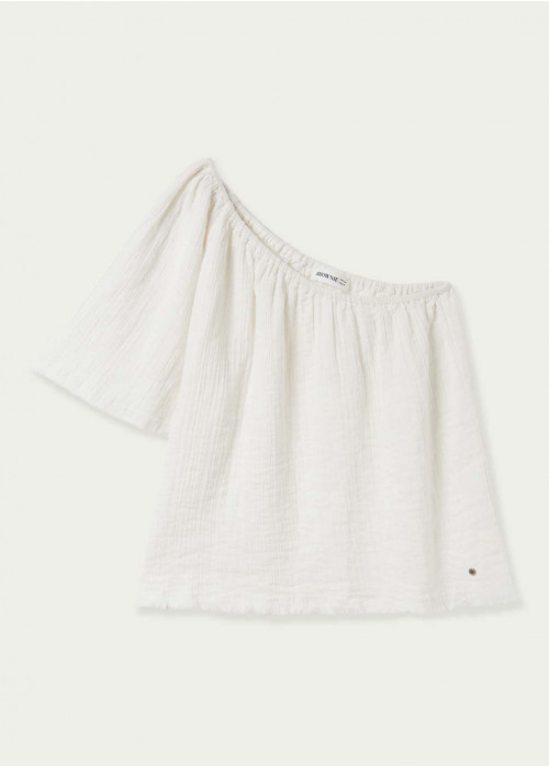 Cala one-shoulder double-layer top
