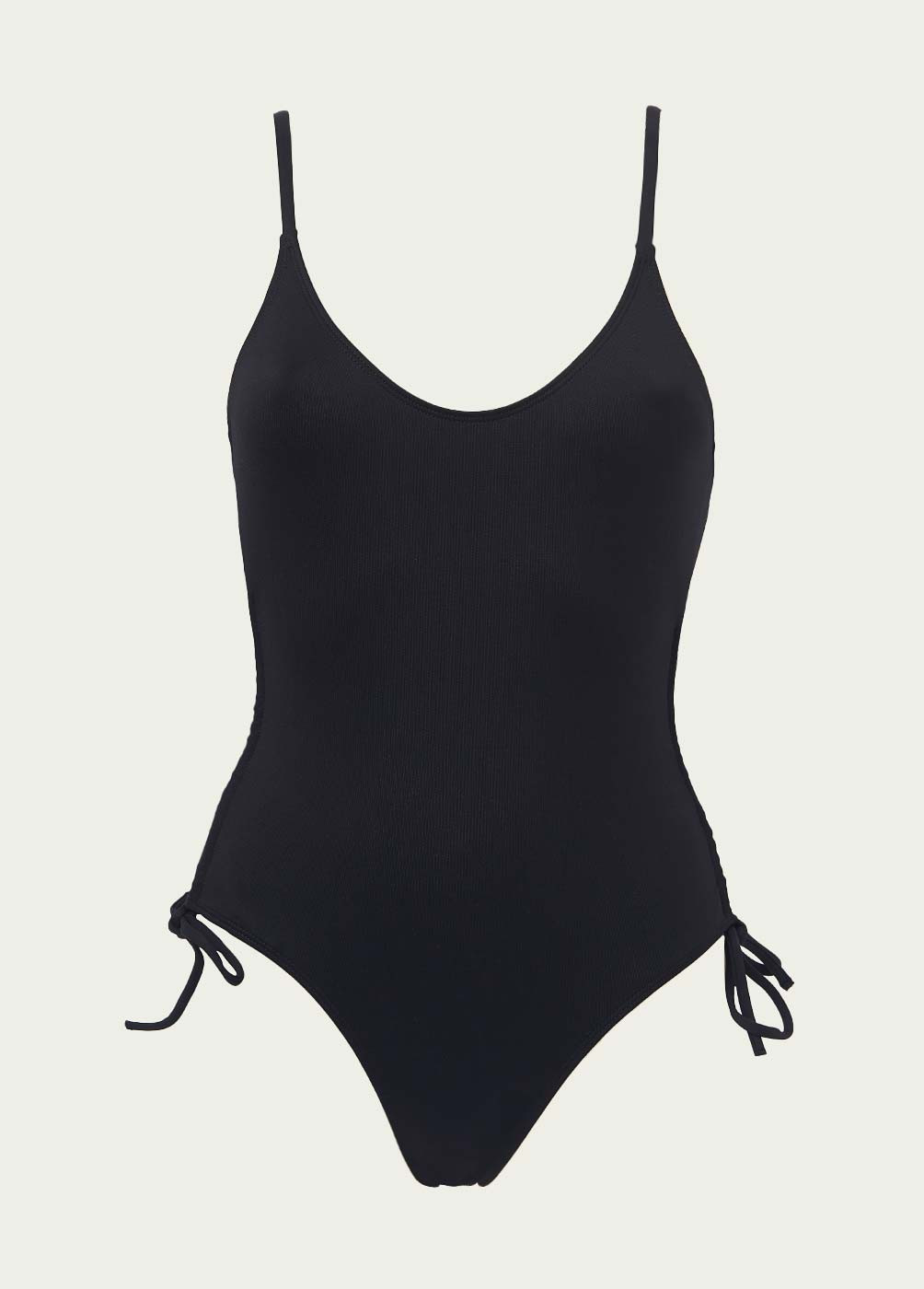 BLACK RUCHED SWIMSUIT