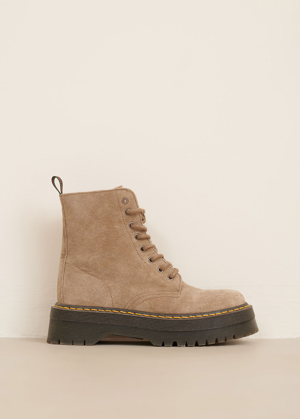 LACE-UP SUEDE BOOTS