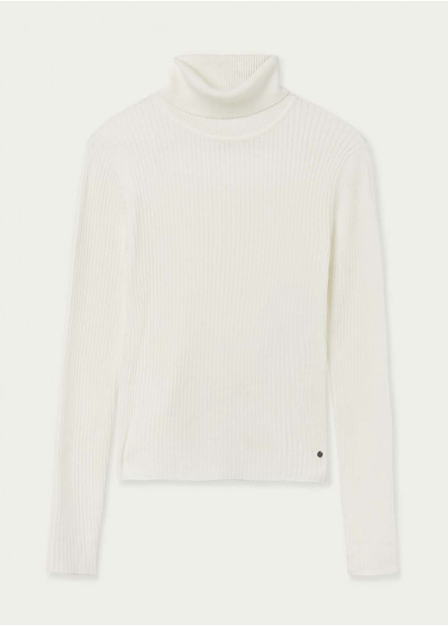 Nelly funnel-neck rib knit jumper