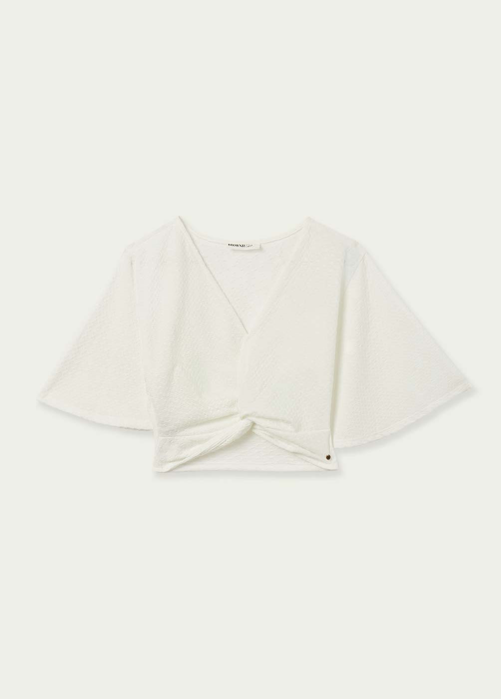 CROPPED T-SHIRT WITH KNOT DETAIL
