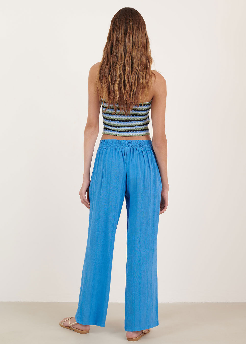 TEXTURED LOOSE-FIT TROUSERS