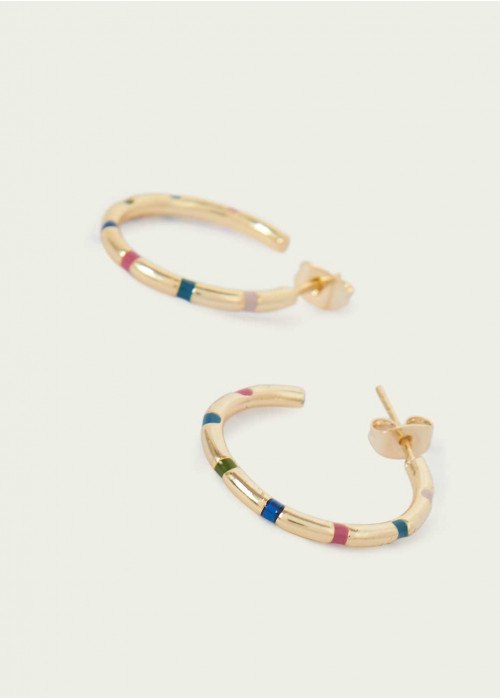 Lacquered hoop earrings