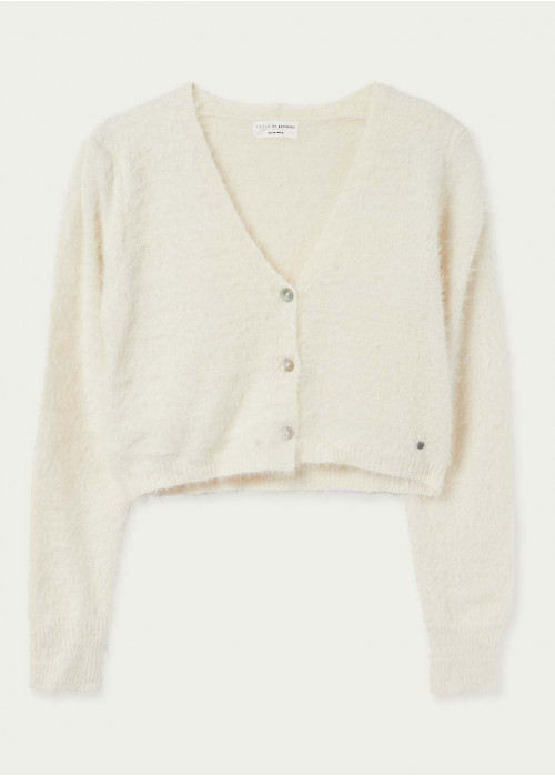 Venus fluffy-knit cardigan