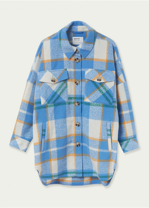 Oversize checked overshirt