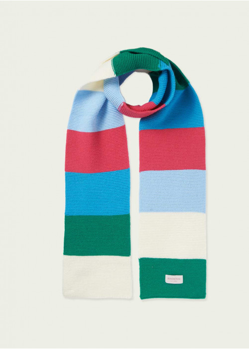 Striped knitted scarf