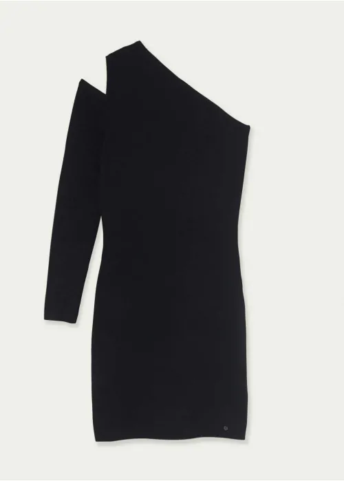 Asymmetrical cold shoulder dress