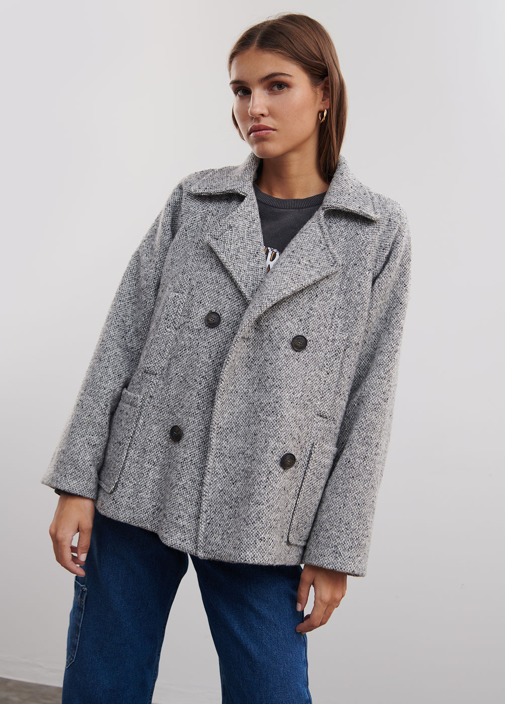 SHORT COAT WITH WOOL