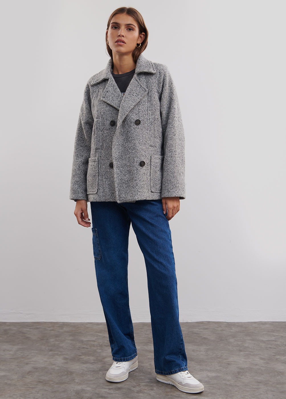 SHORT COAT WITH WOOL