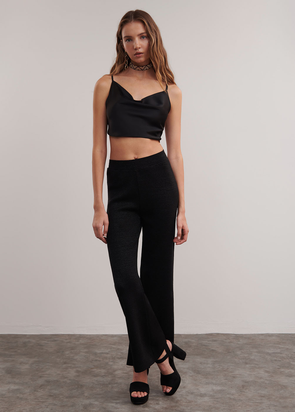 SHINE CROPPED TIES TOP