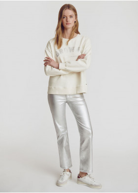 SWEATSHIRT WITH SILVER BROWNIE PRINT