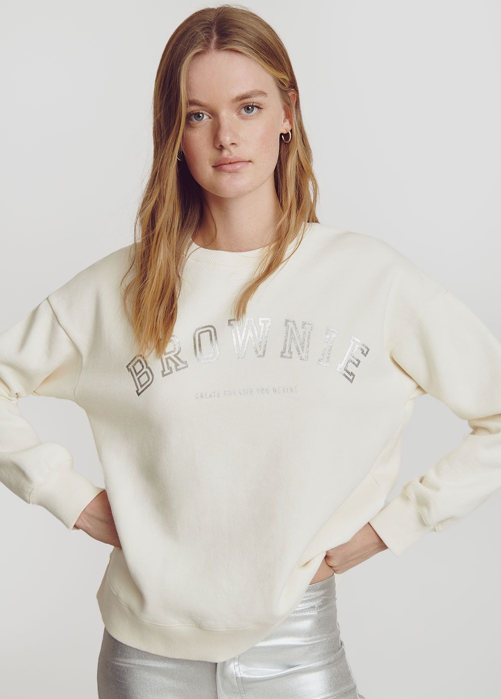 SWEATSHIRT WITH SILVER...