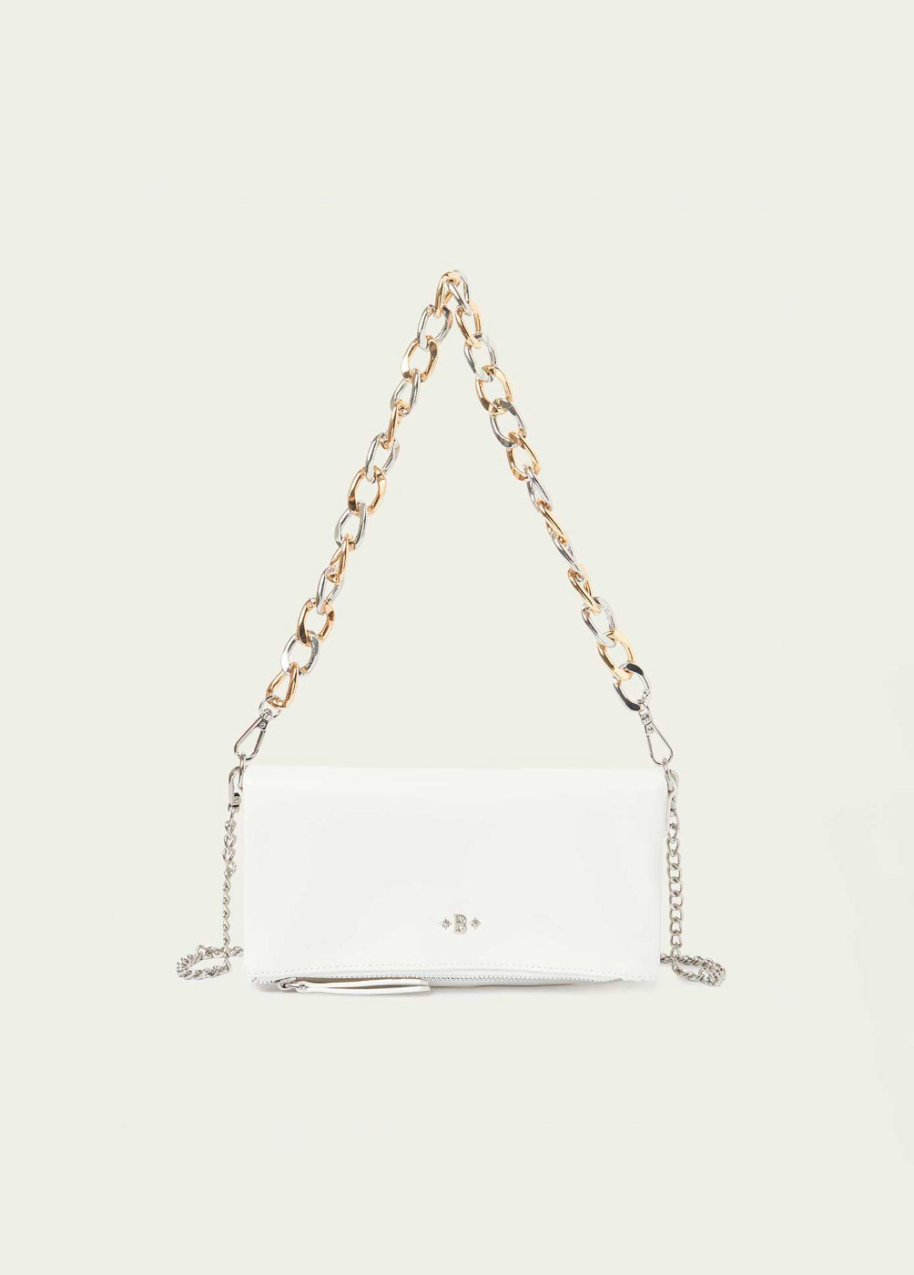 TWO-TONE FLAP-FRONT BAG