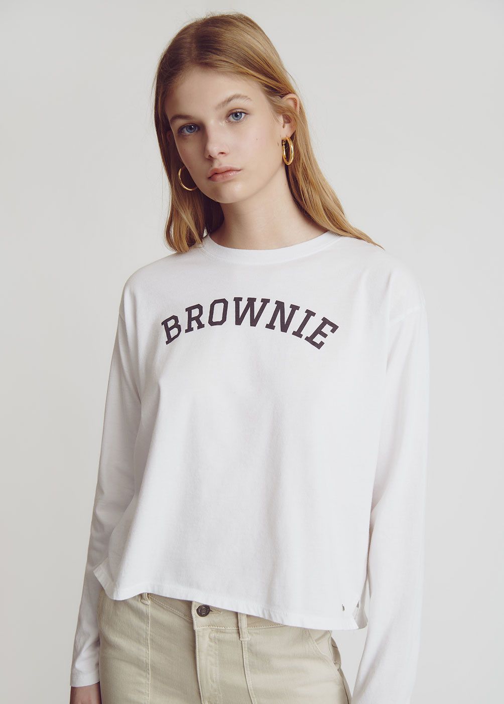 LONG-SLEEVED T-SHIRT WITH BROWNIE LOGO