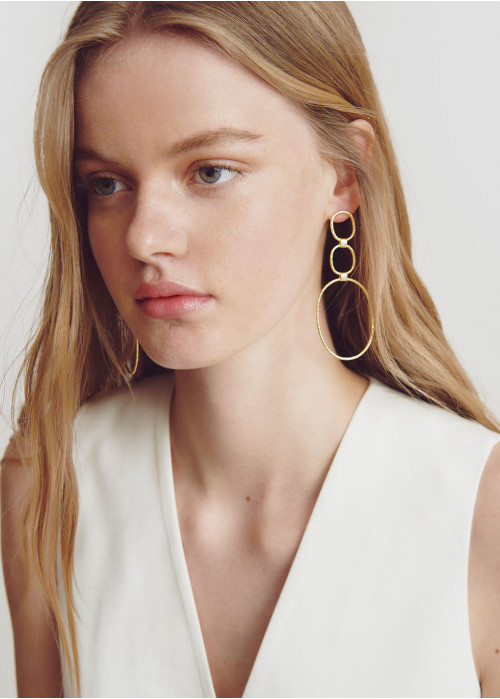 Large oval hoop earrings