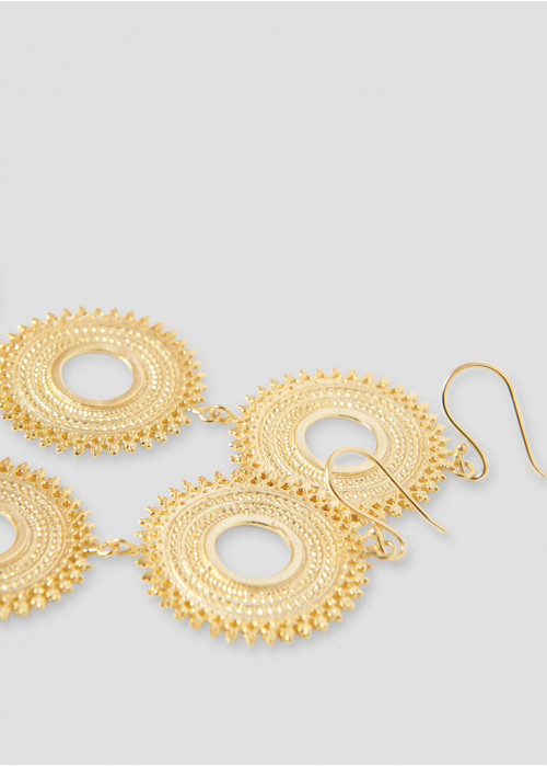 Large engraved hoop earrings