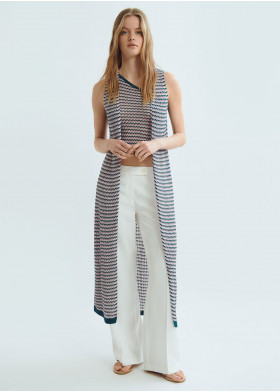 LONG KNITTED WAISTCOAT