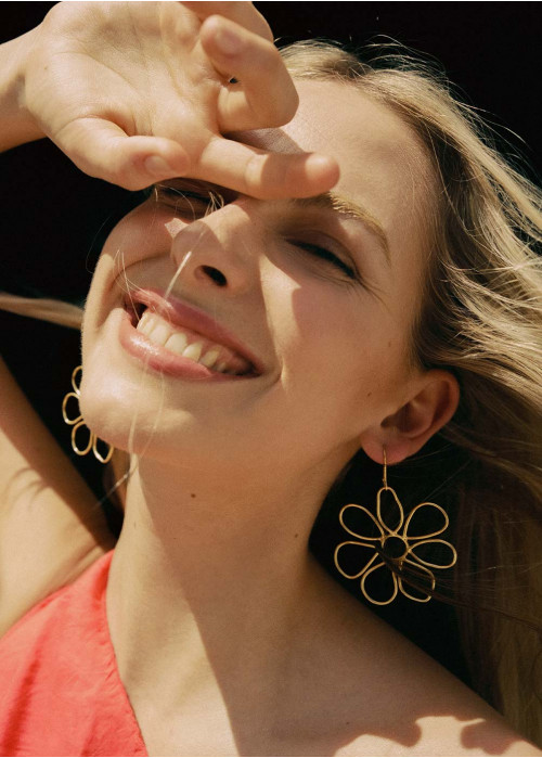 LARGE FLOWER EARRINGS