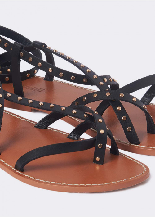 Flat studded strappy sandals