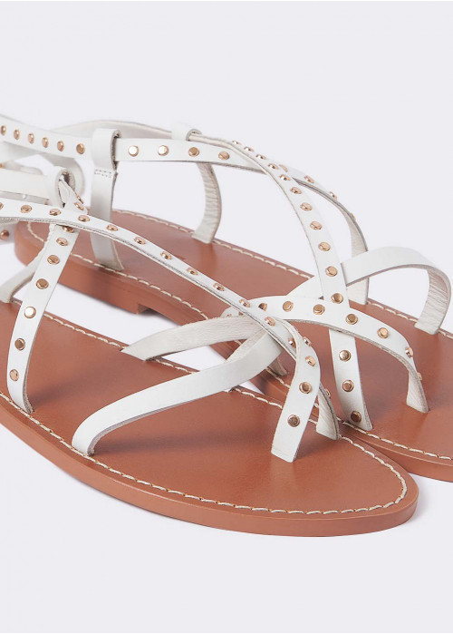 Flat studded strappy sandals