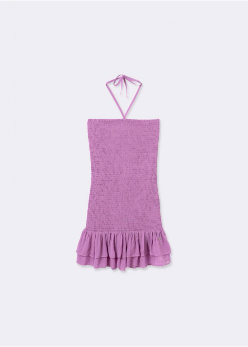 PLAIN SMOCKED DRESS