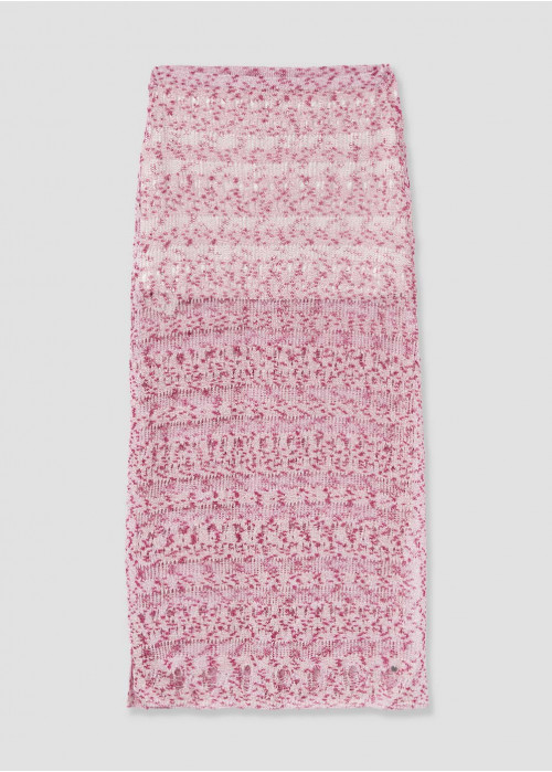Knitted skirt with slit