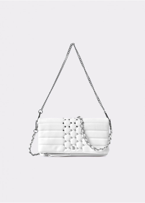 QUILTED FLAP BAG WITH STUDS