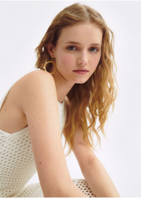 ENGRAVED HOOP EARRING