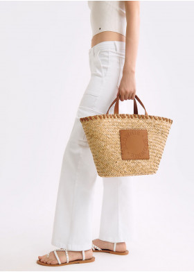 LARGE PATCH BASKET BAG