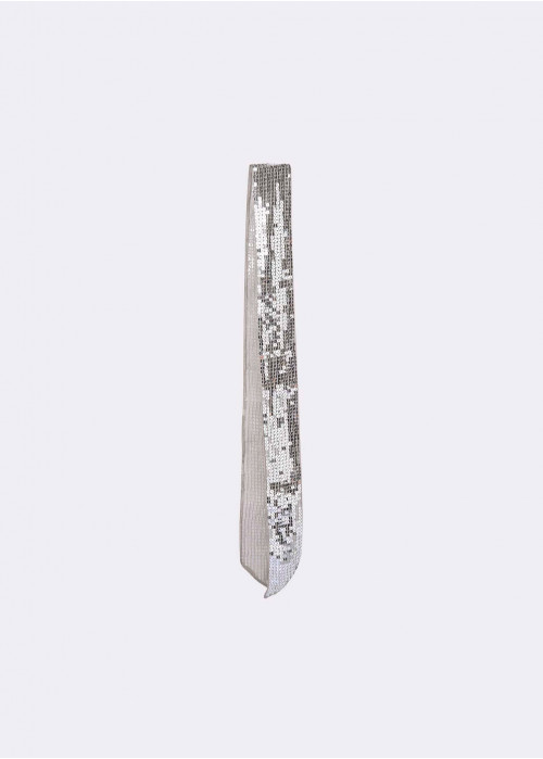Tie-style necklace with sequins
