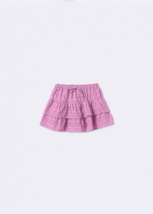 TEXTURED RUFFLE SKIRT