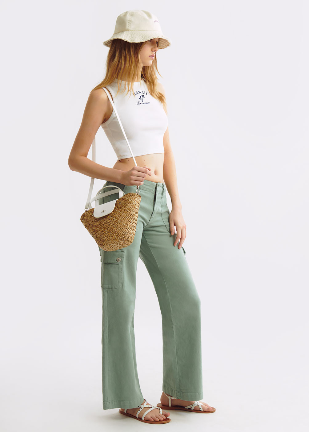 MID-CALF CARGO TROUSERS