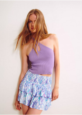 IKAT PRINT RUFFLE SKIRT