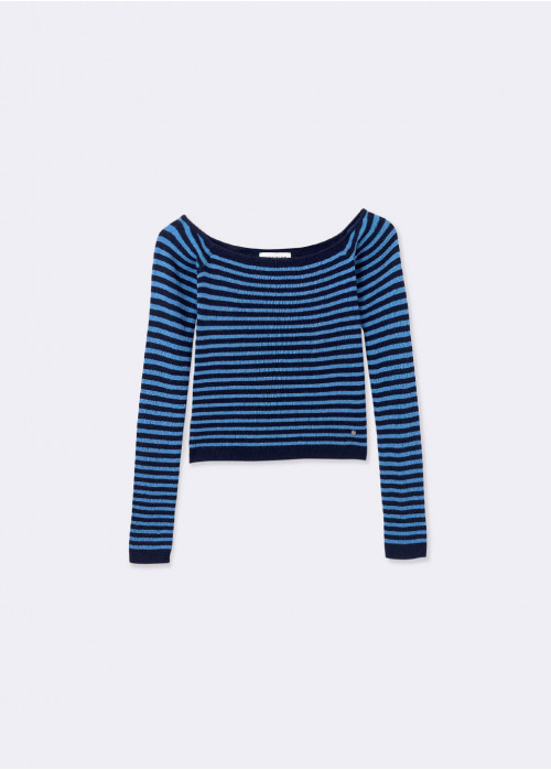 STRIPED BOAT NECK JUMPER