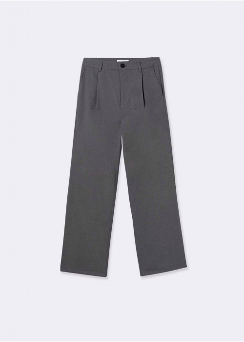 DARTED WIDE LEG TROUSERS