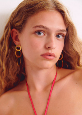 CIRCLE DROP TRIPLE EARRINGS