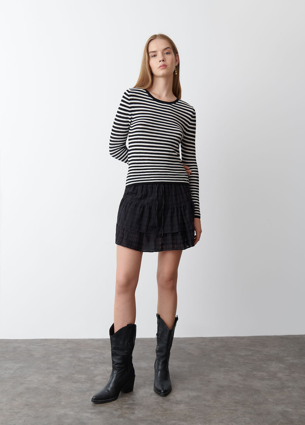 WESTERN-STYLE BOOTS WITH...