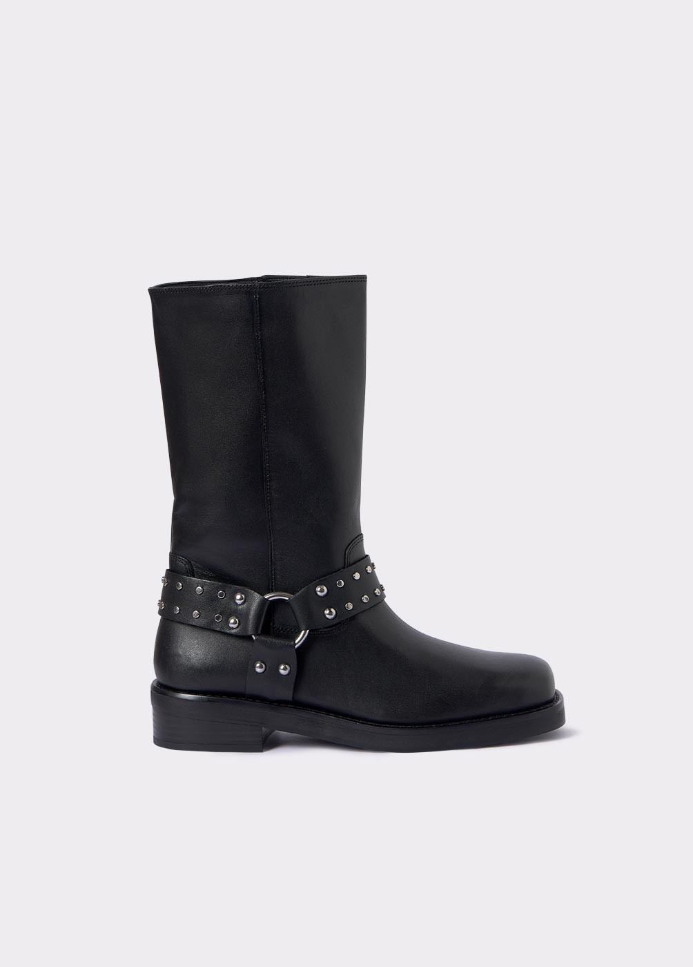 STUDDED BIKER BOOT WITH...