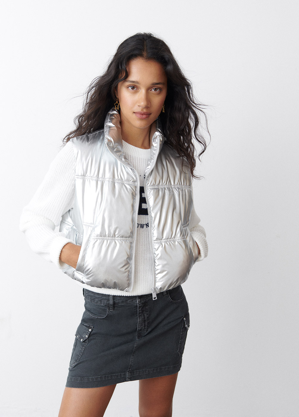 VINYL PUFFER VEST
