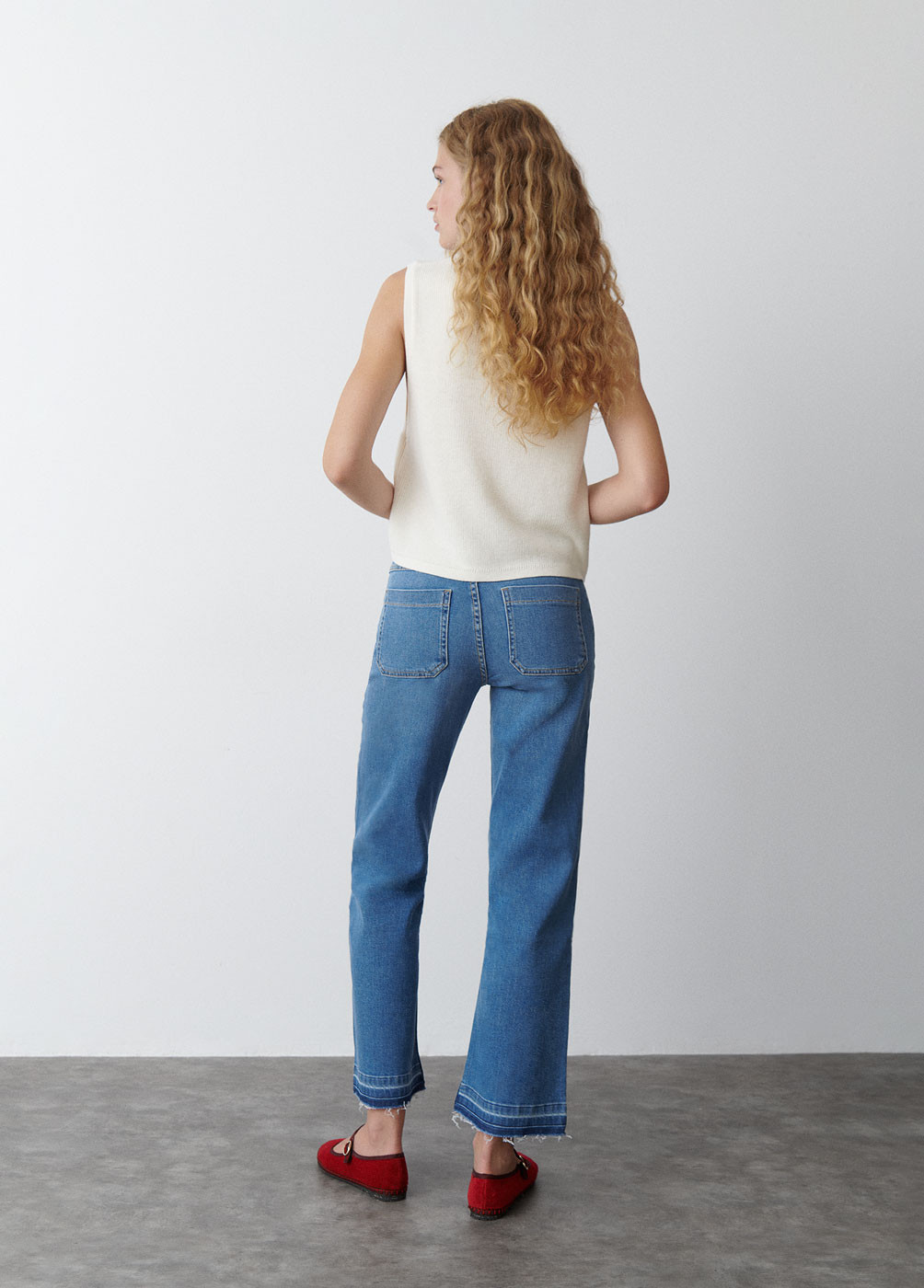 CULOTTE JEANS WITH FRONT BUTTONS
