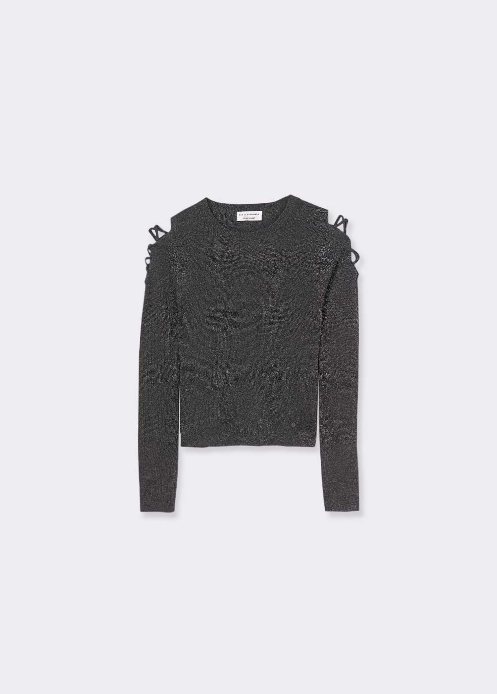 Lace up sales sleeve jumper
