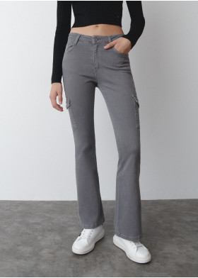 FLARED CARGO TROUSERS