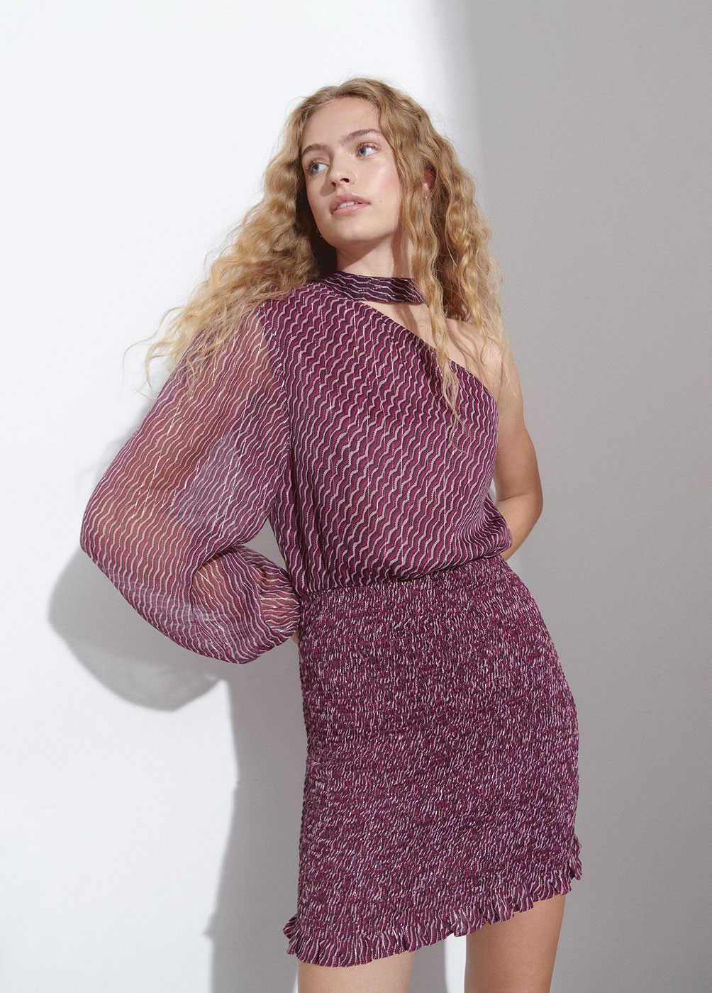 ASYMMETRIC CHOKER DRESS