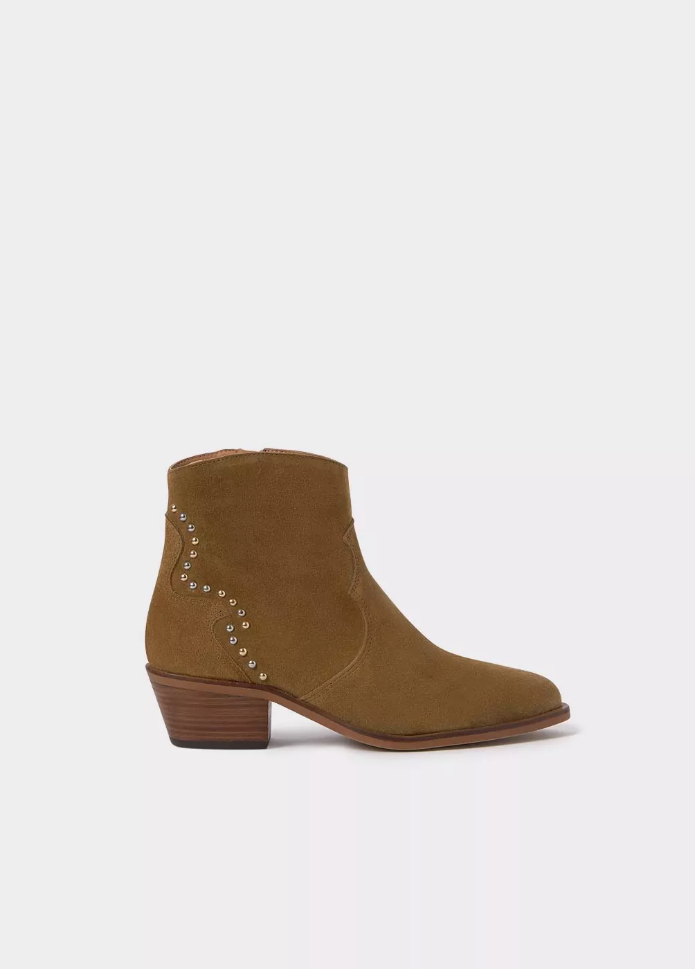 HEELED ANKLE BOOT WITH STUDS