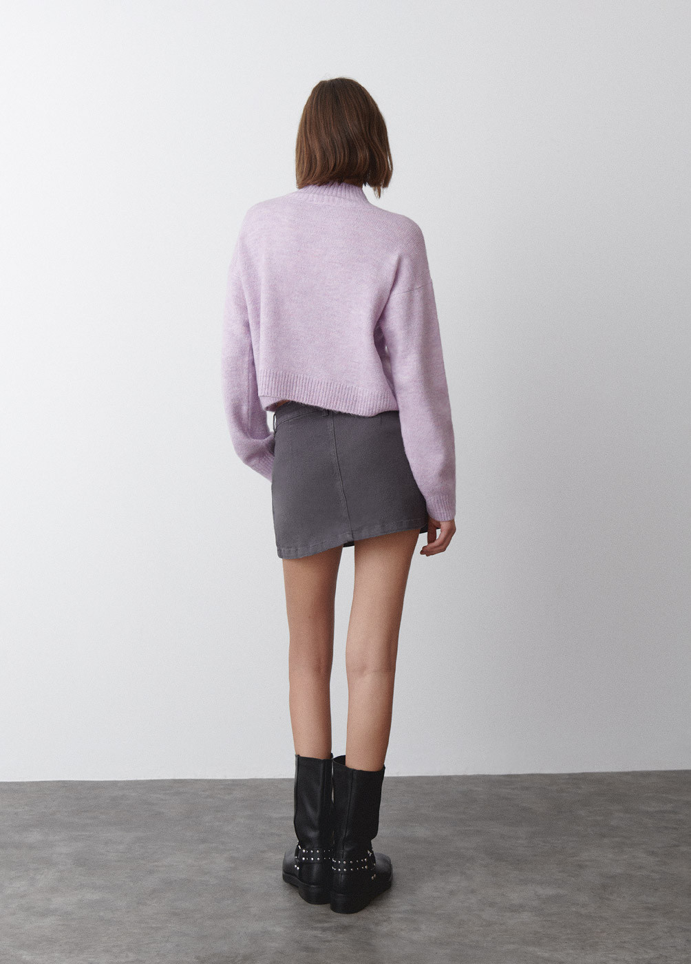 BOX PLEAT MINI SKIRT